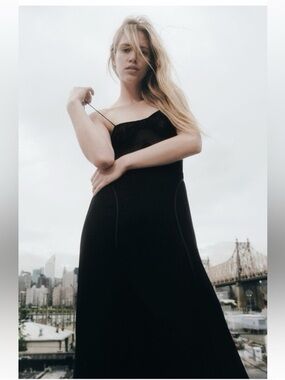 Zara LONG LACE DRESS